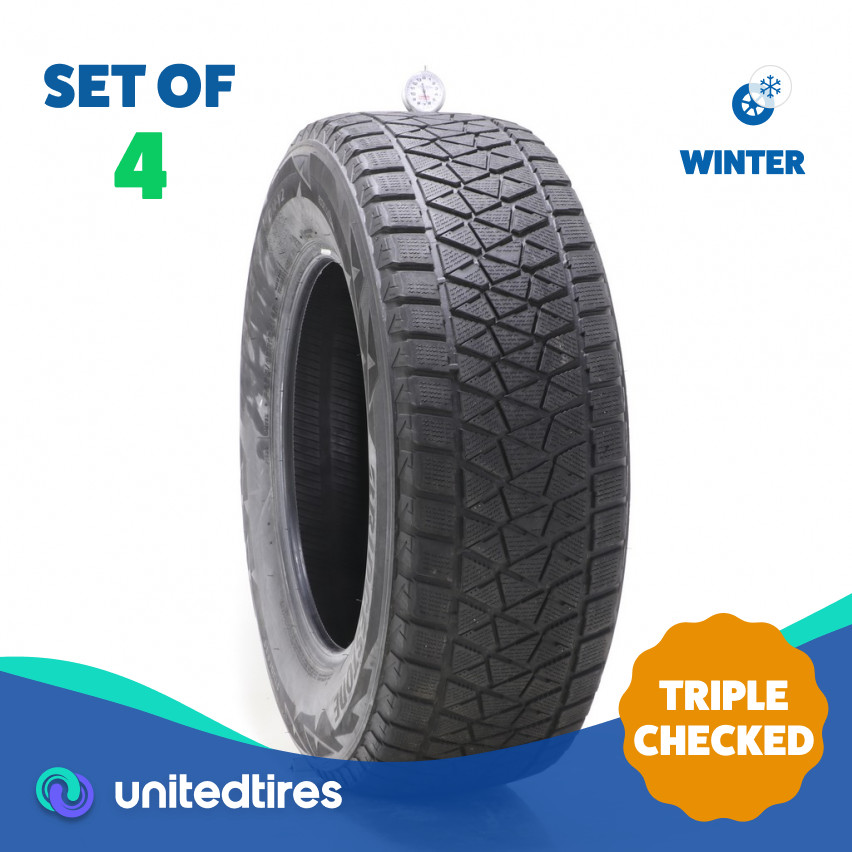 Set of (4) Used 275/65R18 Bridgestone Blizzak DM-V2 114R – 6.5-7/32