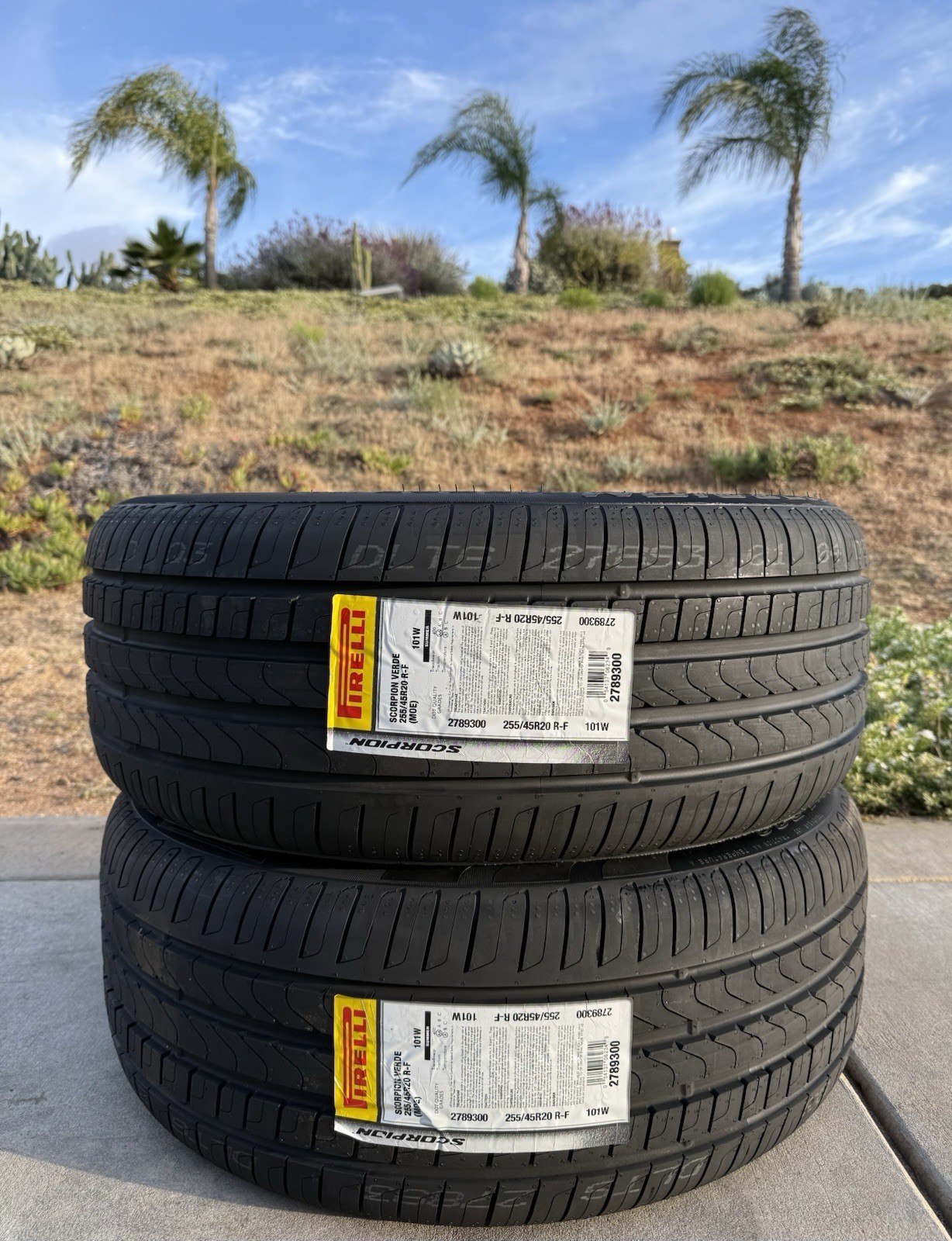 TWO BRAND NEW 255/45R20 101V Pirelli Scorpion Verde MOE Run Flat Mercedes GLC