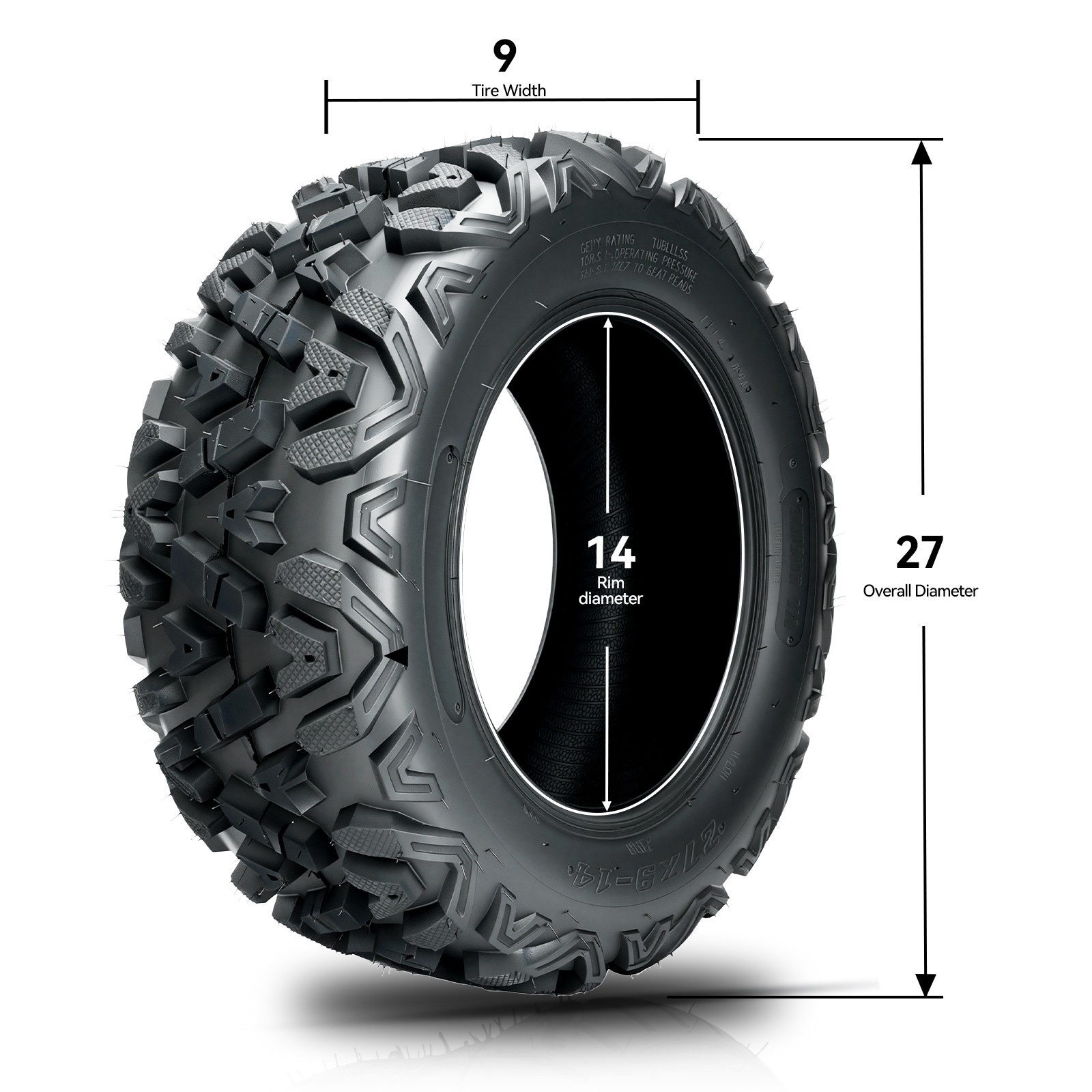 1Pc 27×9-14 ATV Tire 6PLY All Terrain New