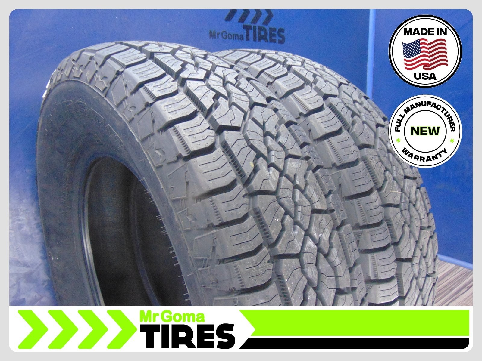 2 BRAND NEW 225/75R16 MASTERCRAFT COURSER TRAIL TIRES 104T 2257516