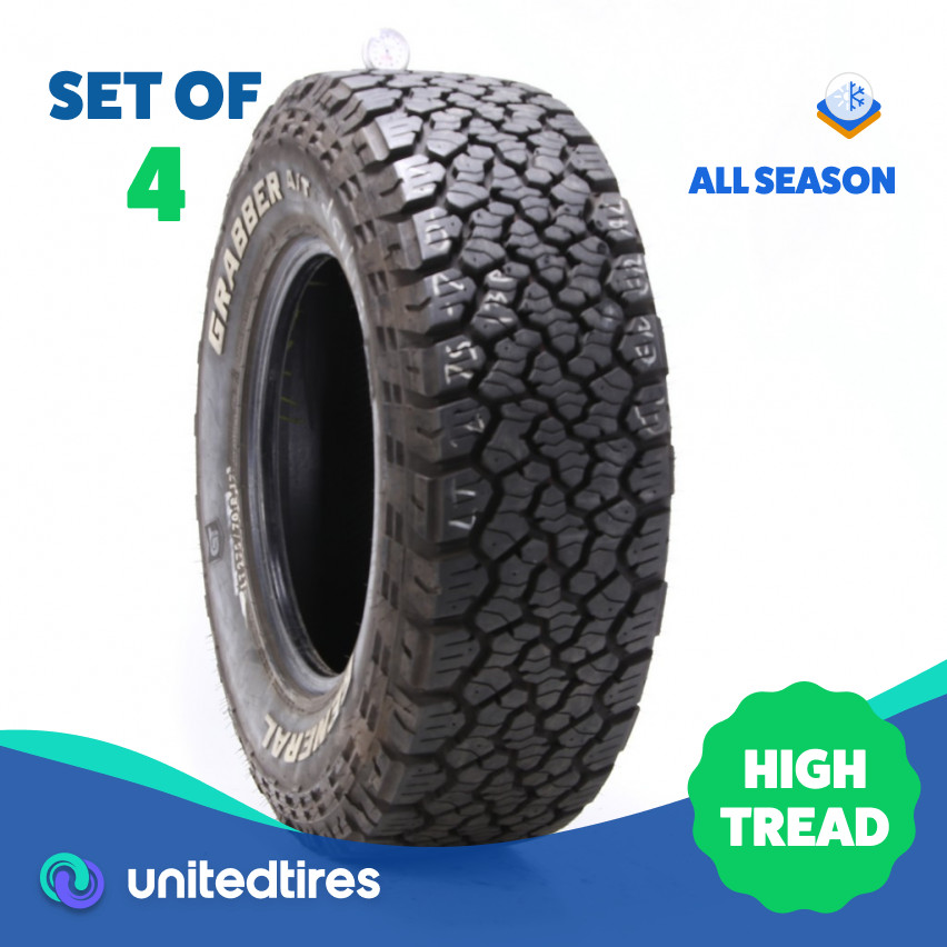 Set of (4) Used LT 275/70R17 General Grabber ATX 121/118R – 12.5-14.5/32