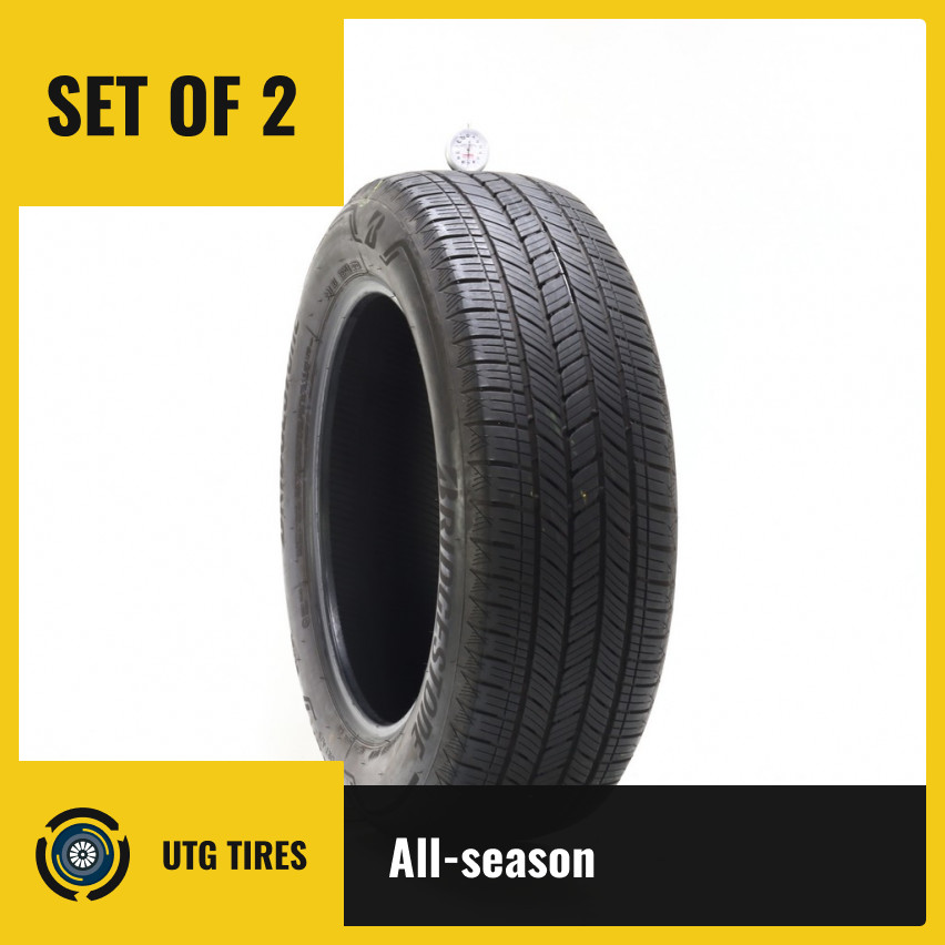 Set of (2) Used 235/60R19 Bridgestone Alenza Sport A/S ENLITEN 103V – 7/32