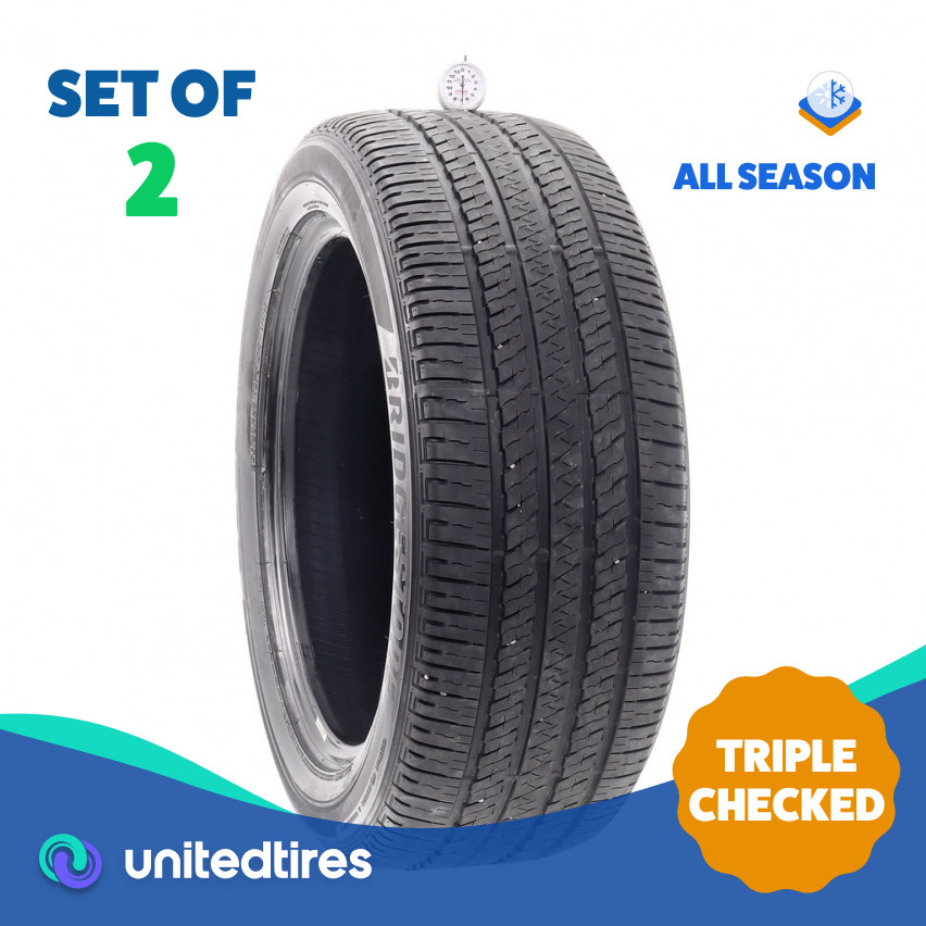 Set of (2) Used 265/50R20 Bridgestone Ecopia H/L 422 Plus 107T – 7/32