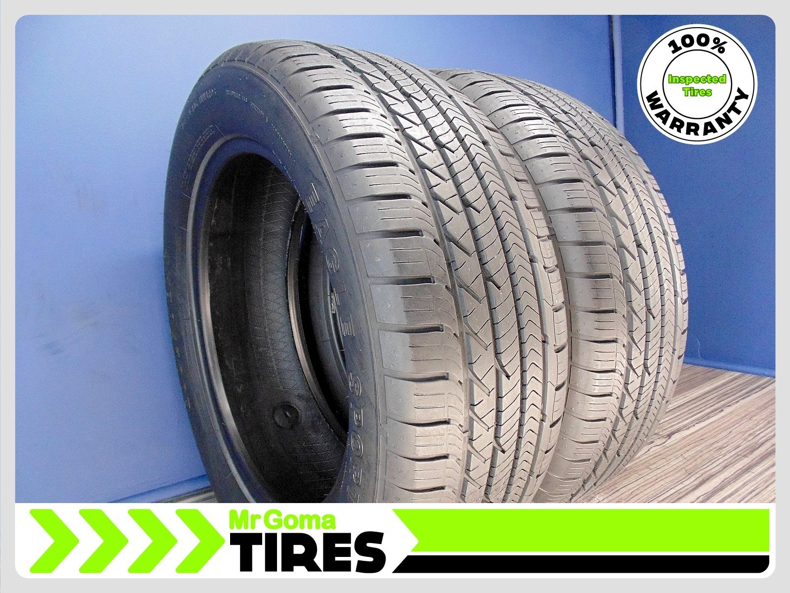 2 GOODYEAR EAGLE SPORT A/S AO AUDI 235/55R18 USED TIRE 8.7/32 TREAD 100H 2355518