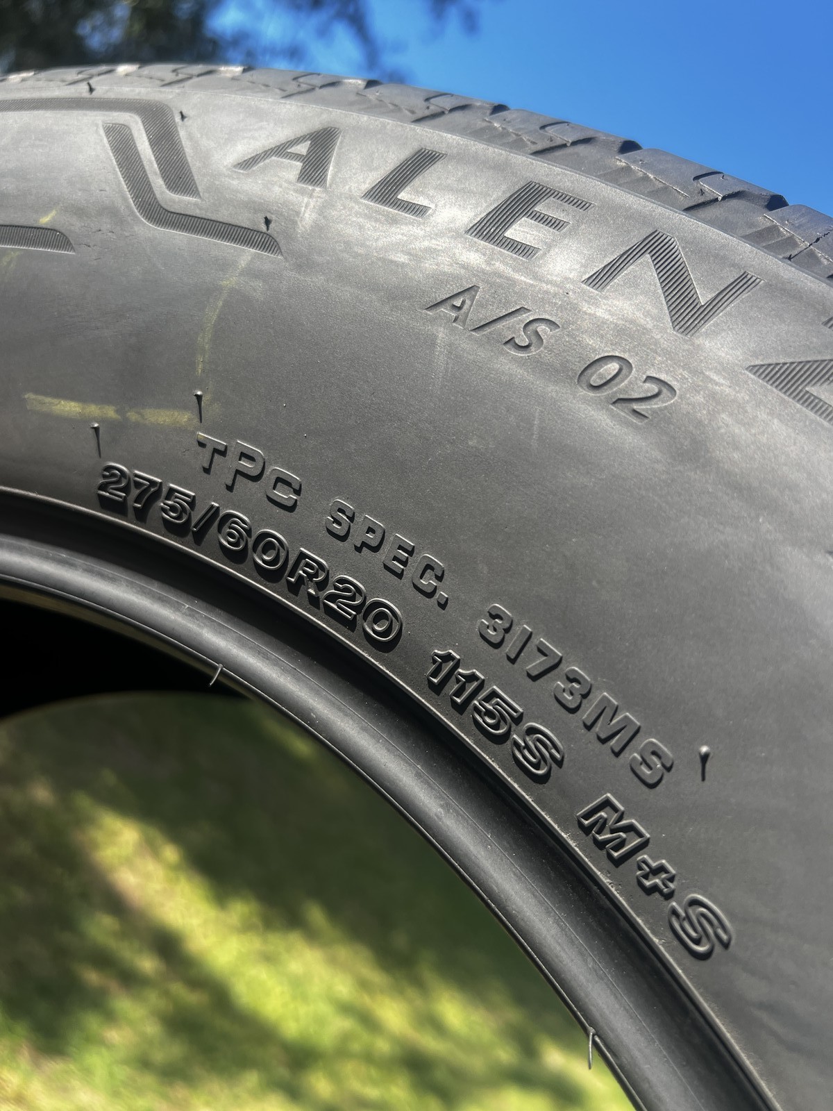 1 Tire Bridgestone Alenza A/S 02 TPC 275/60R20 115S DOT.4823 8.25/32