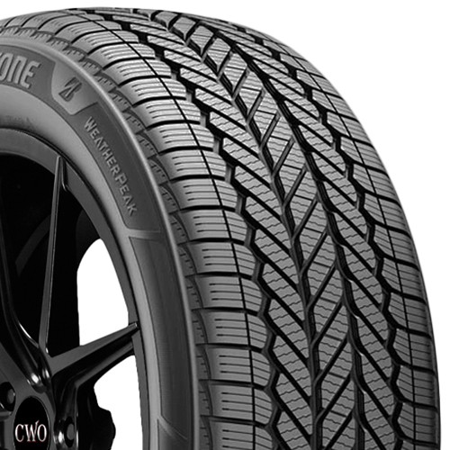 (QTY 2) 225/55R17 Bridgestone WeatherPeak 97V SL Black Wall Tires