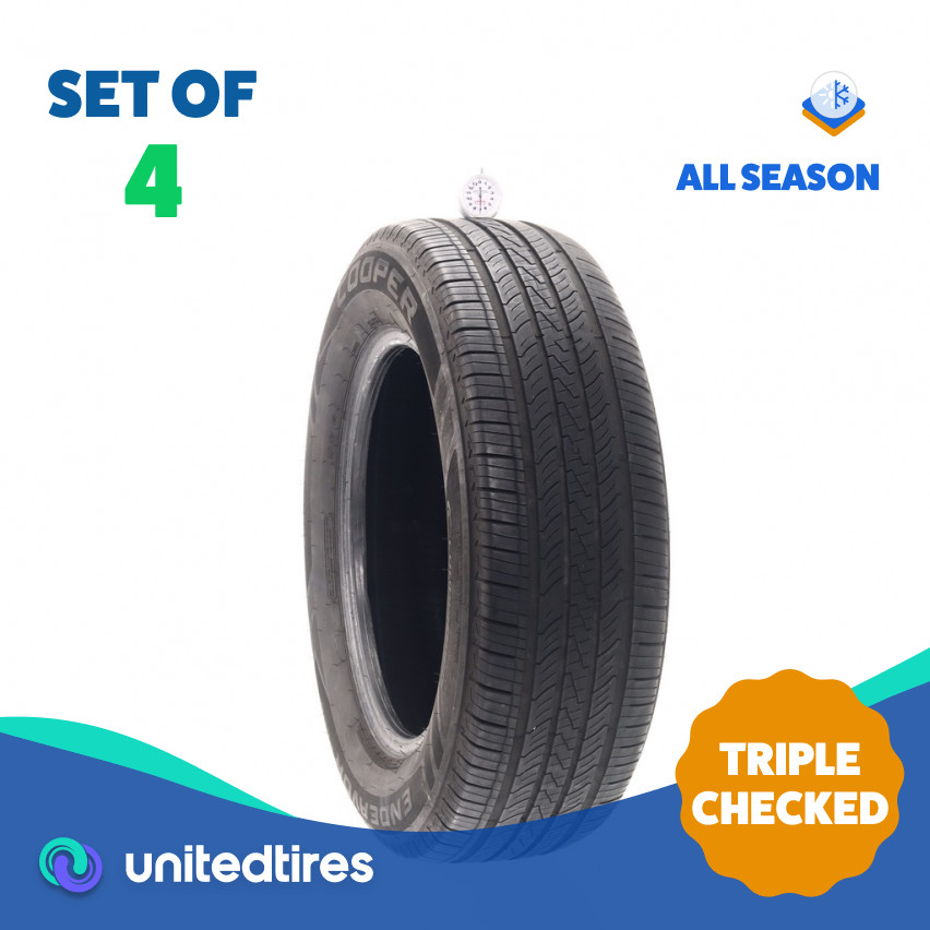 Set of (4) Used 225/65R17 Cooper Endeavor Plus 102H – 7-8.5/32 (15TYC)