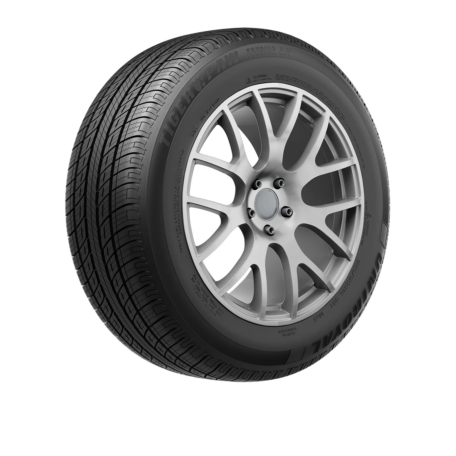 1 Uniroyal Tiger Paw Touring A/S 225/50R17 94H 700AA All Season 75K Mi Warranty