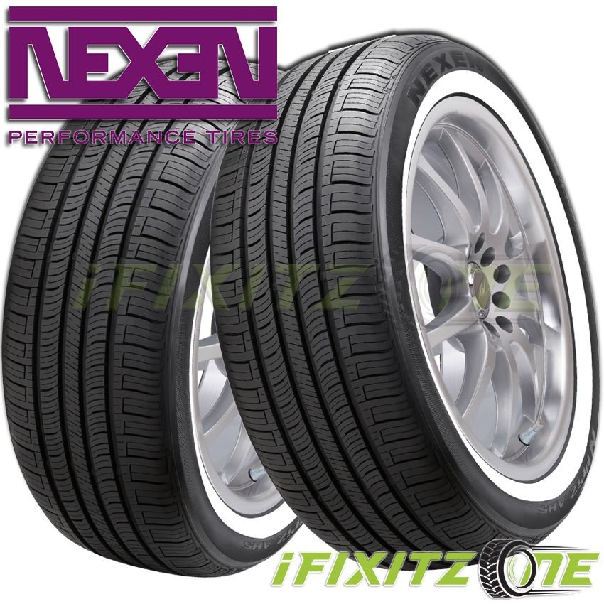 2 Nexen N’PRIZ AH5 225/75R15 102S White Wall All Season Tire 50000 Mile Warranty