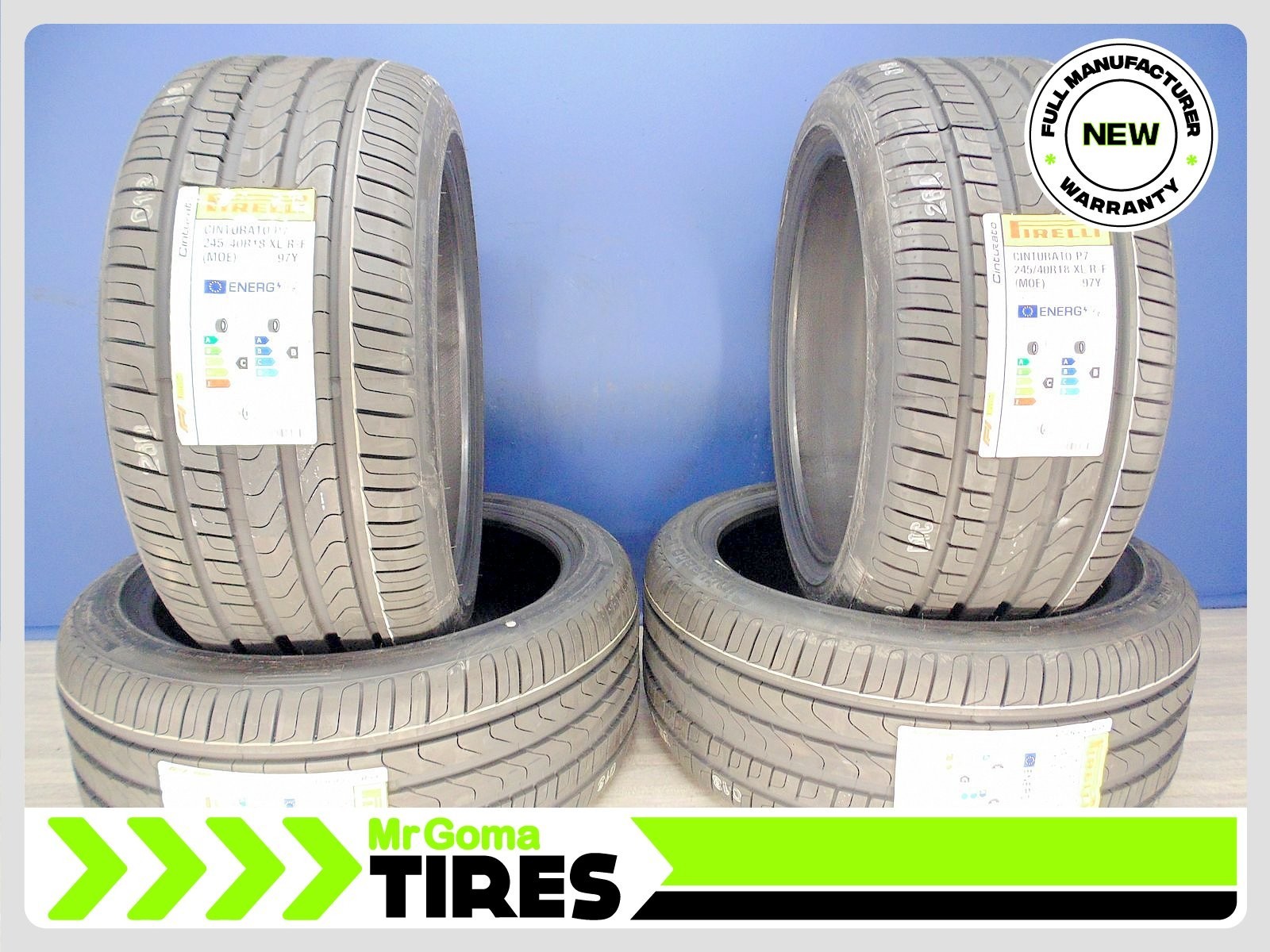 4 BRAND NEW PIRELLI CINTURATO P7 ECOIMPACT MOE RSC RFT 245/40R18 TIRES RUN FLAT