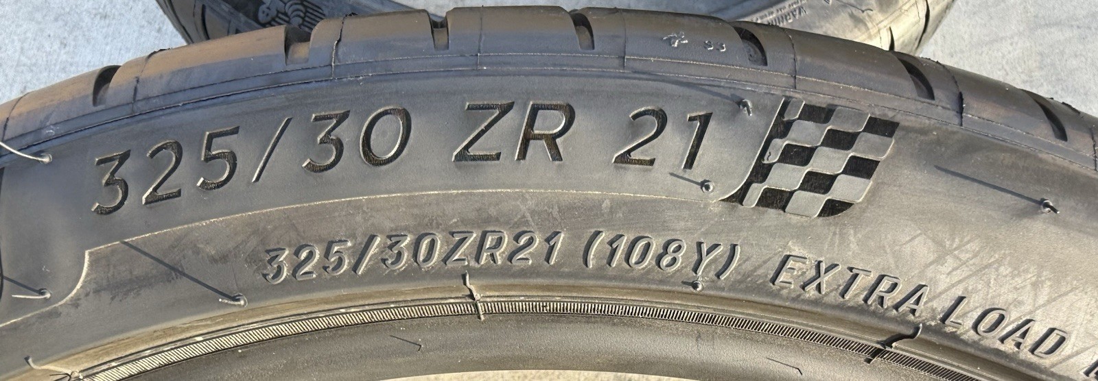 TWO BRAND NEW 325/30ZR21 (108Y) Michelin Pilot Sport 4 N0 Porsche Acoustic Tires