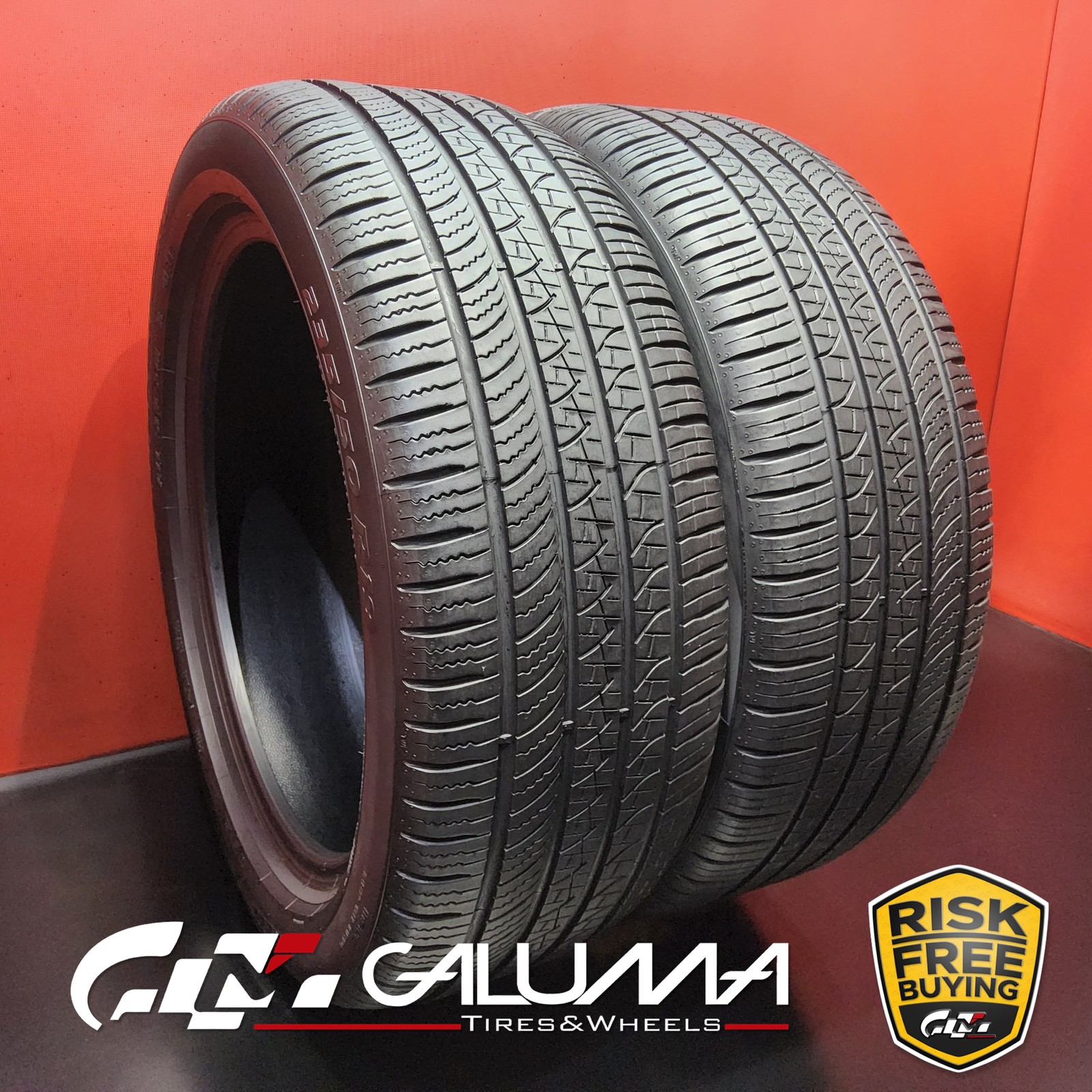 2 Tires LikeNEW Pirelli Scorpion Zero A/S (ELECT) RFT 235/50R19 No Repairs 96068