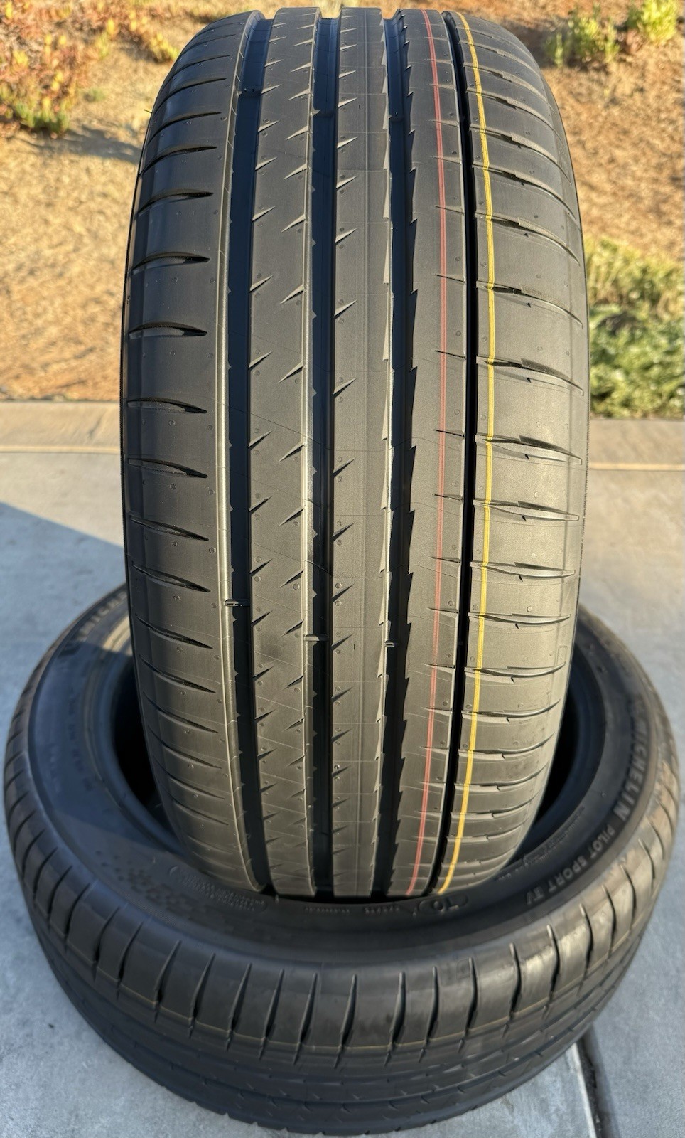 TWO BRAND NEW 265/45R20 Michelin Pilot Sport EV T0 TO Tesla Model X Foam Tires