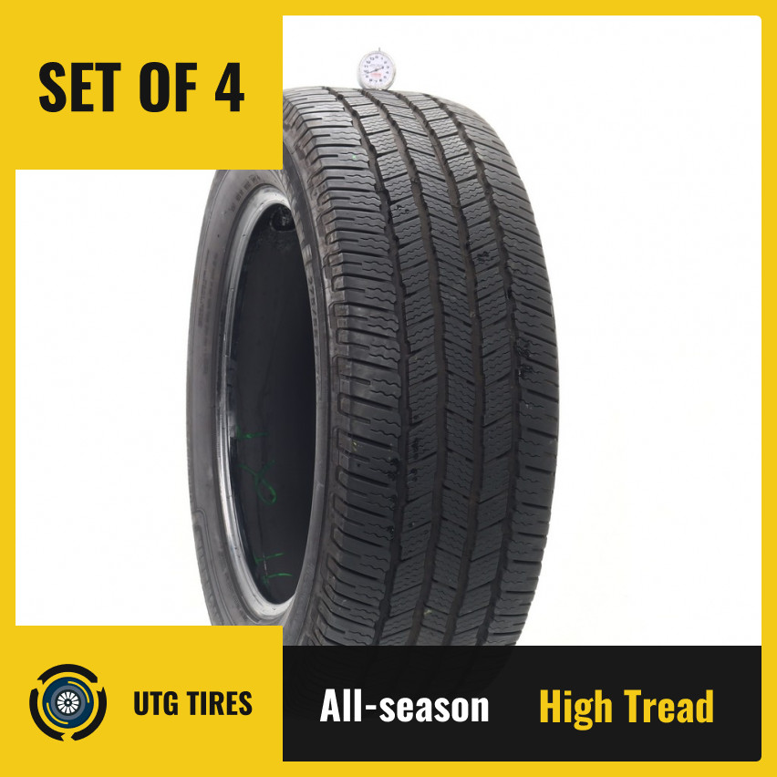 Set of (4) Used 275/55R20 Michelin Defender LTX M/S 2 117T – 9.5-11/32