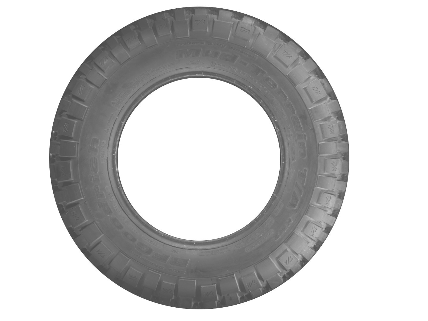 Set Of 2 P255/75R17 BFGoodrich Mud-Terrain T/A KM2 111 Q Used 17/32nds