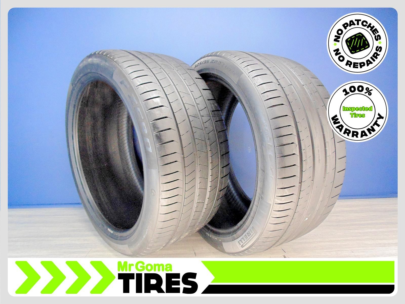 2 PIRELLI P ZERO TM PZ4 L XL 325/35ZR22 USED TIRES 6.7/32 TREAD NO PATCH 3253522
