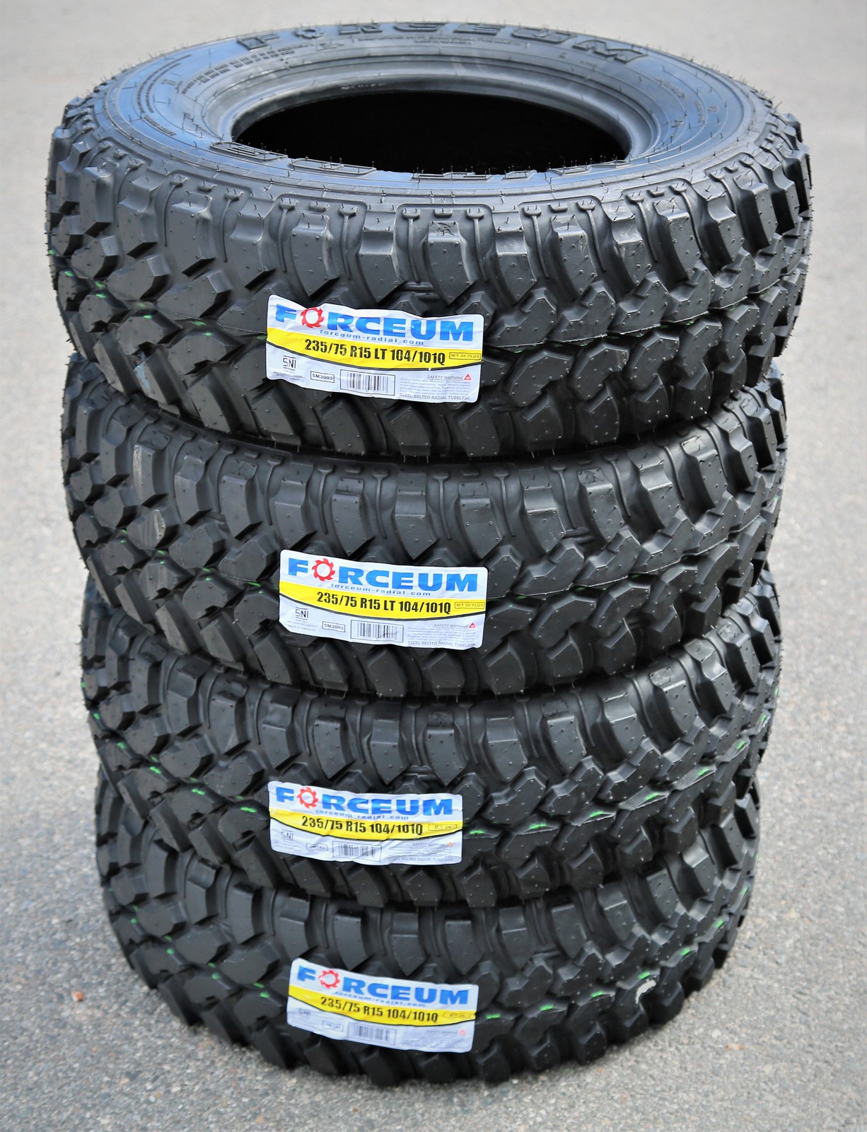 2 New Forceum M/T 08 LT 235/75R15 Load C 6 Ply MT Mud Tires