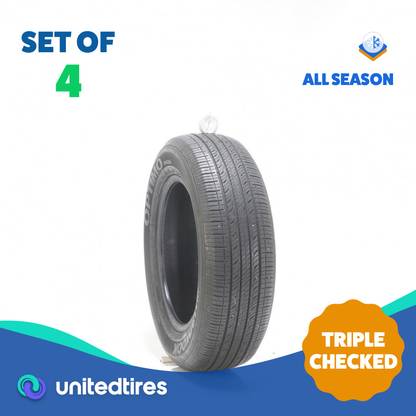 Set of (4) Used 195/65R15 Hankook Optimo H426 91S – 7.5-8.5/32