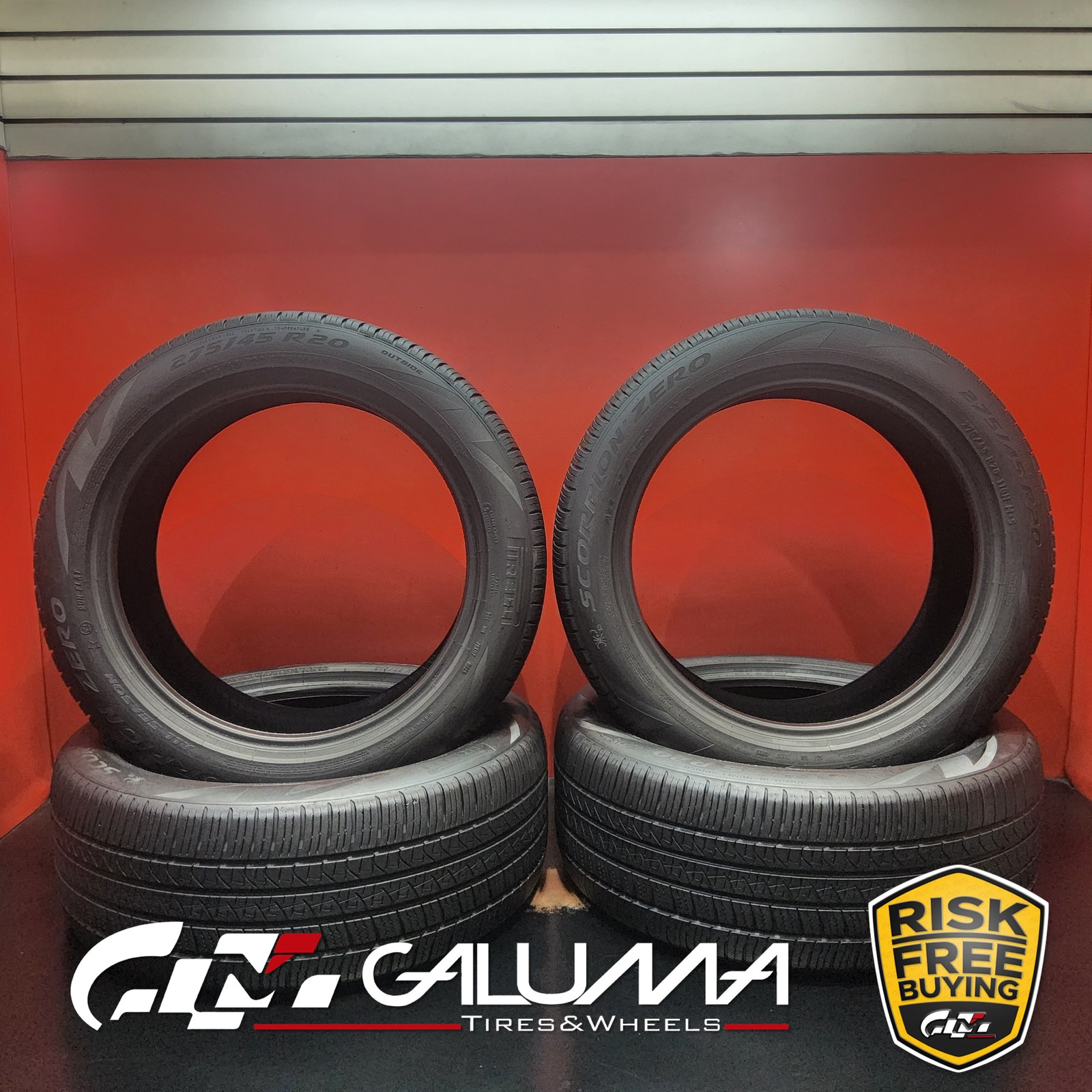 4 Tires LikeNEW Pirelli Scorpion Zero A/S RunFlat ★ 275/45R20 No Repairs #96165