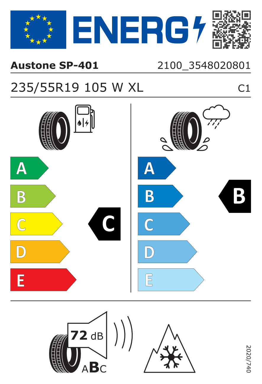 Tyres 235/55 r19 105W M+S 3PMSF AUSTONE ATHENA SP-401 4 Season Rubber New