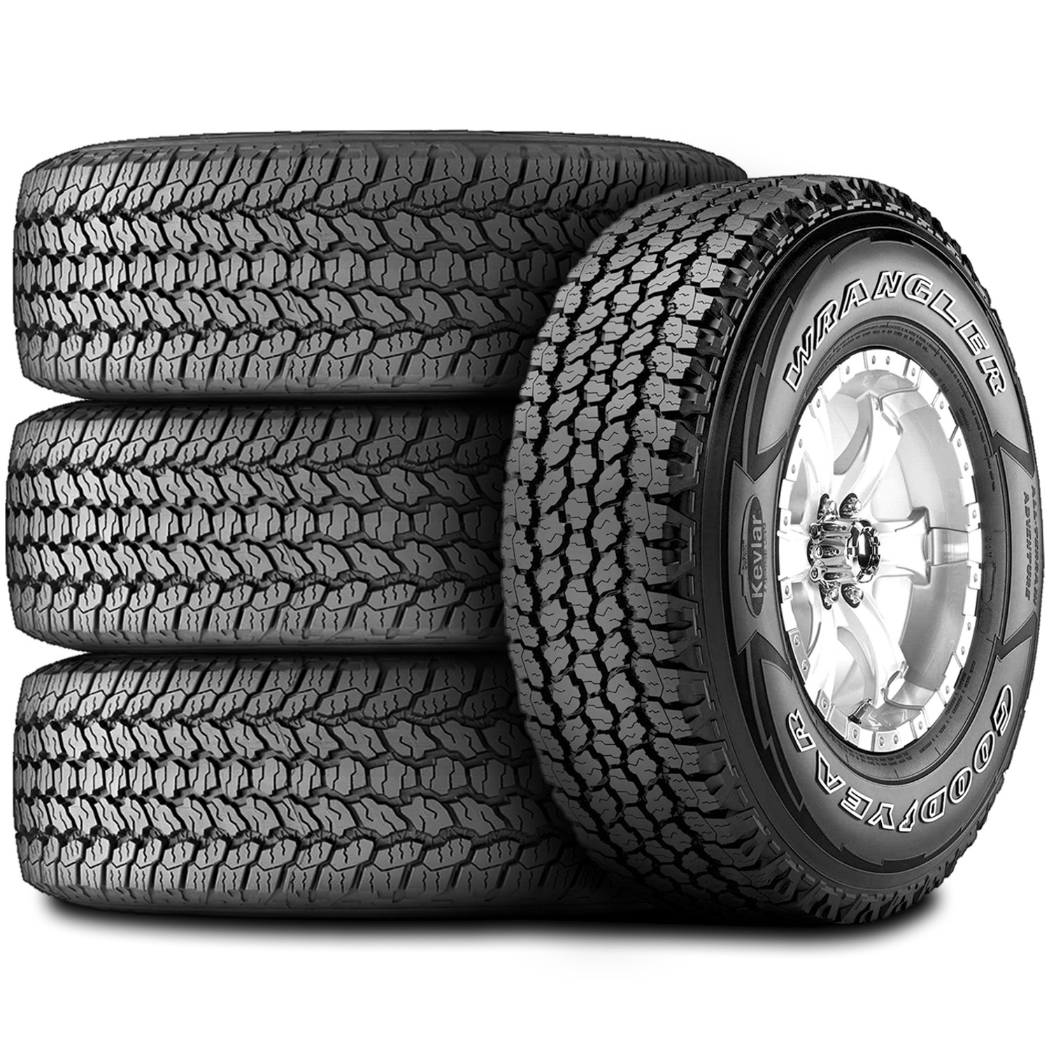 4 Tires Goodyear Wrangler All-Terrain Adventure With Kevlar 245/75R16 111T A/T
