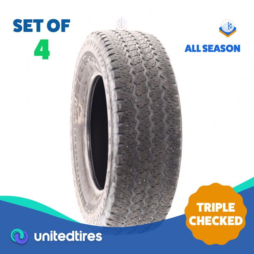 Set of (4) Used LT 275/70R18 Bridgestone Dueler A/T RH-S 125/122R – 6.5-8/32