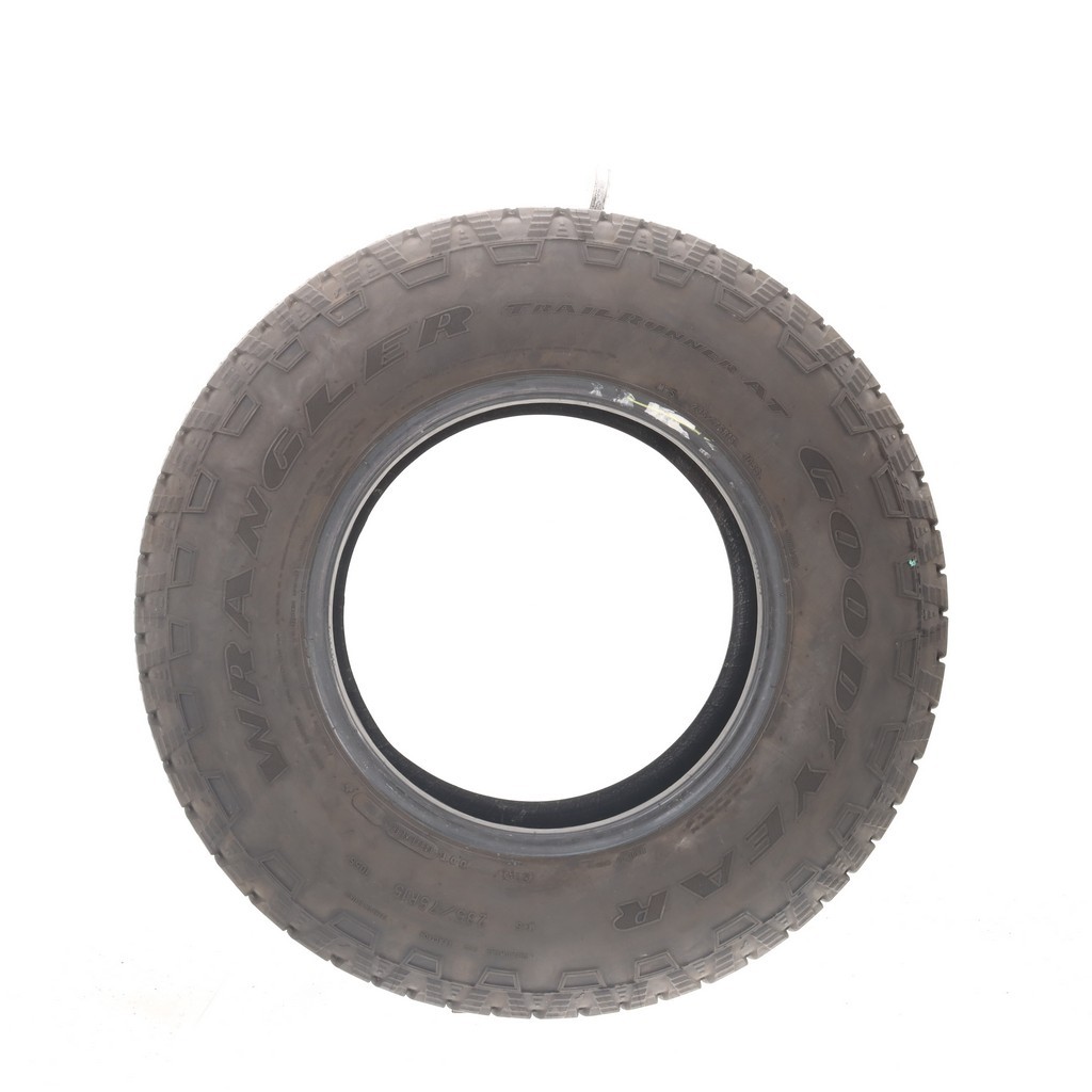 Set of (4) Used 235/75R15 Goodyear Wrangler Trailrunner AT 105S – 9.5-10.5/32