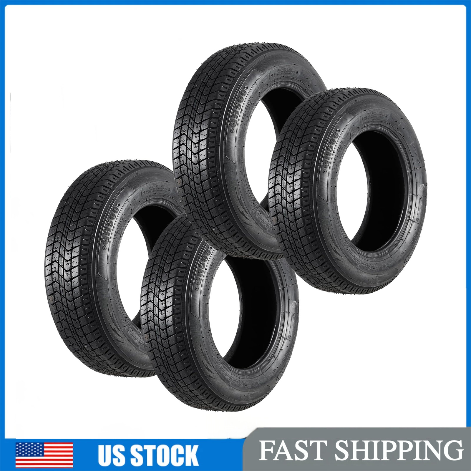 4PCS 14″ ST205/75D14 Trailer Tires 6PLY 205 75 14 Replacement Tyre LRC 205/75 14