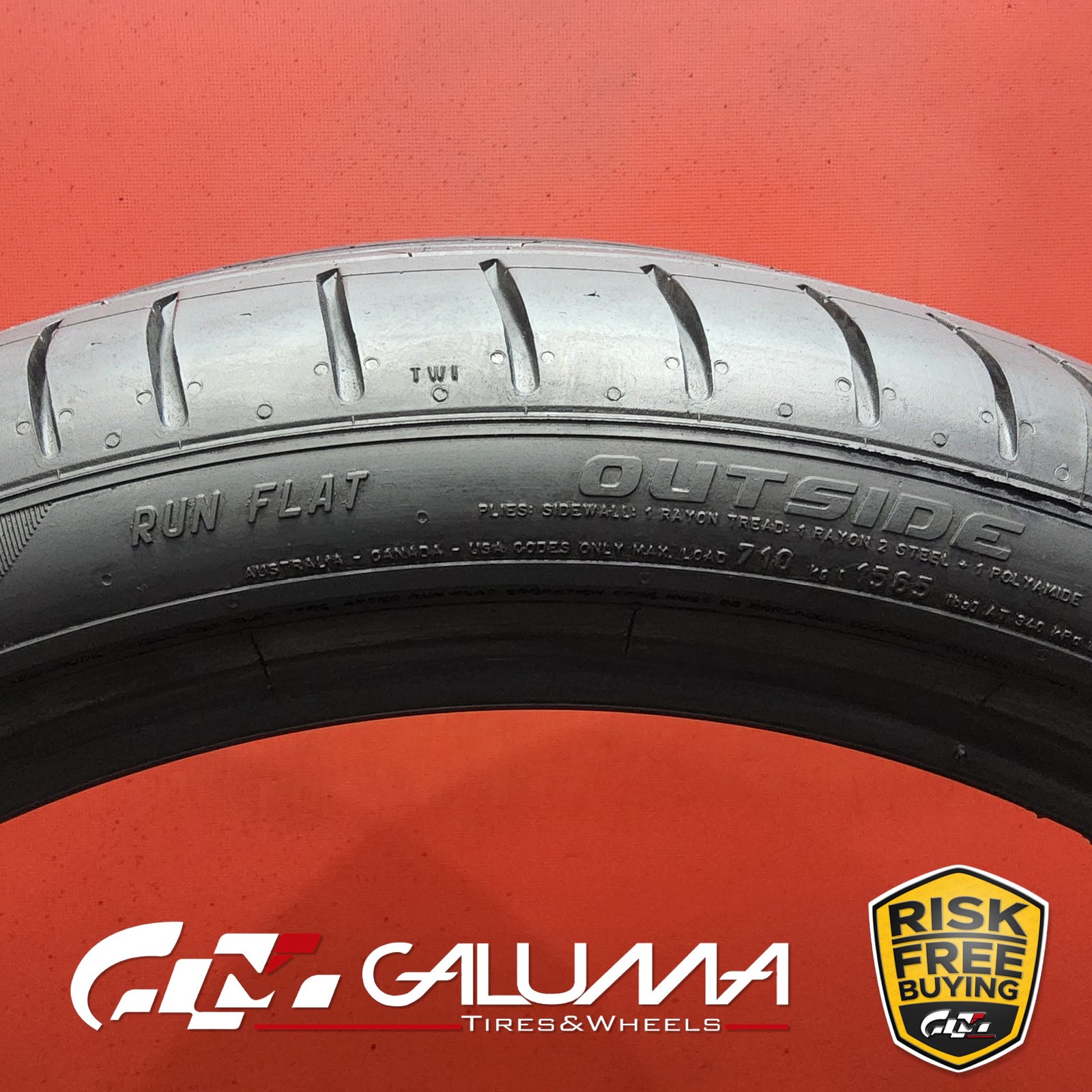 1 (One) Tire LikeNEW Pirelli P Zero PZ4 Run Flat MOE XL 255/35R19 No Patch 93558
