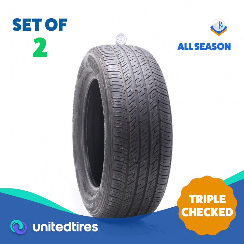 Set of (2) Used 255/60R18 Kumho Crugen HP71 108H – 7/32