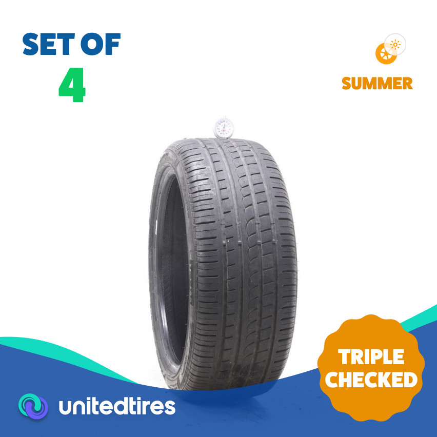 Set of (4) Used 225/40ZR18 Pirelli P Zero Rosso N4 88Y – 7-8.5/32