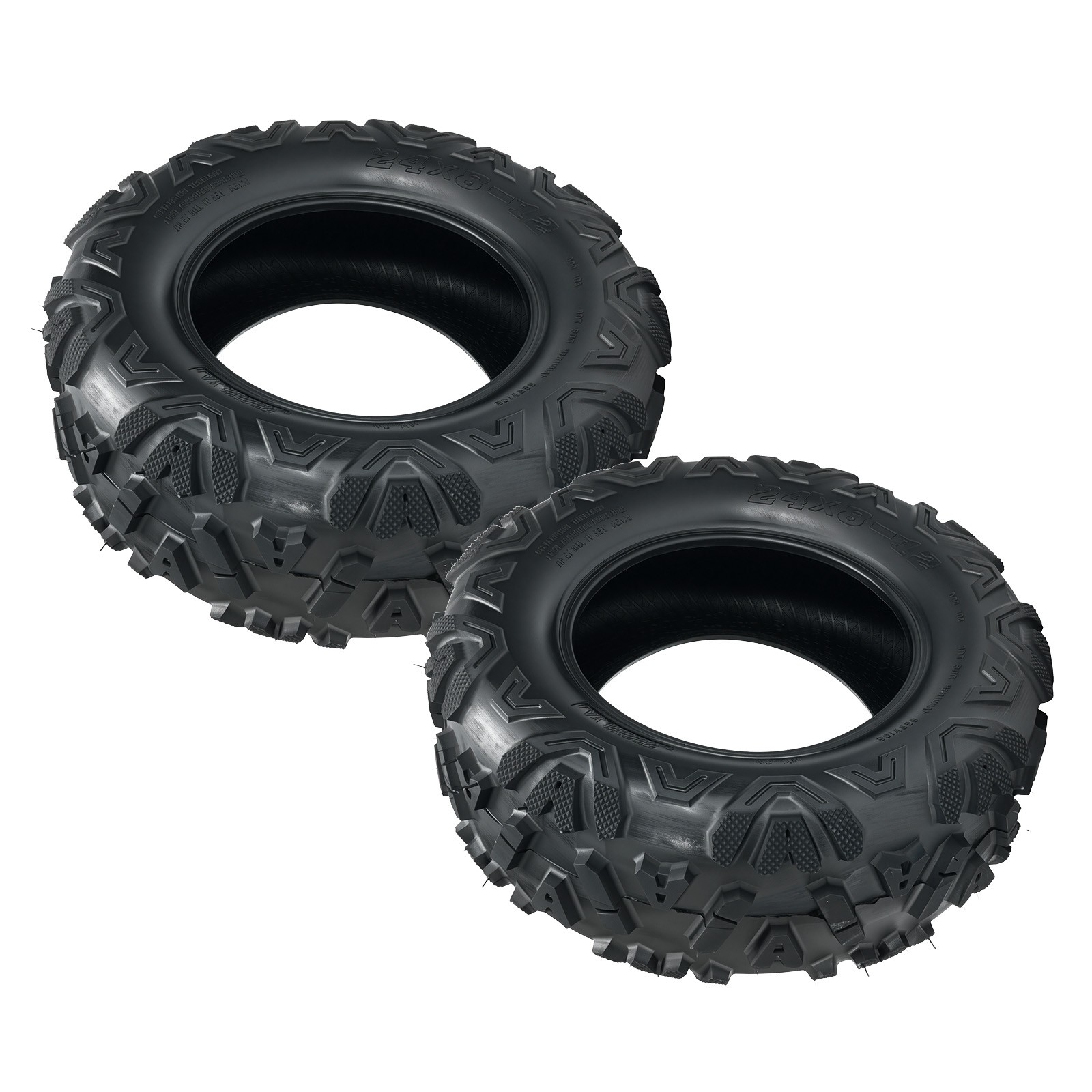 2pcs 24×8-12 ATV Tires 6PLY All Terrain