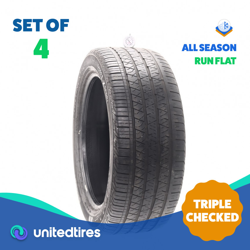 Set of (4) Used 285/45R21 Continental CrossContact LX Sport SSR – 5.5-6.5/32