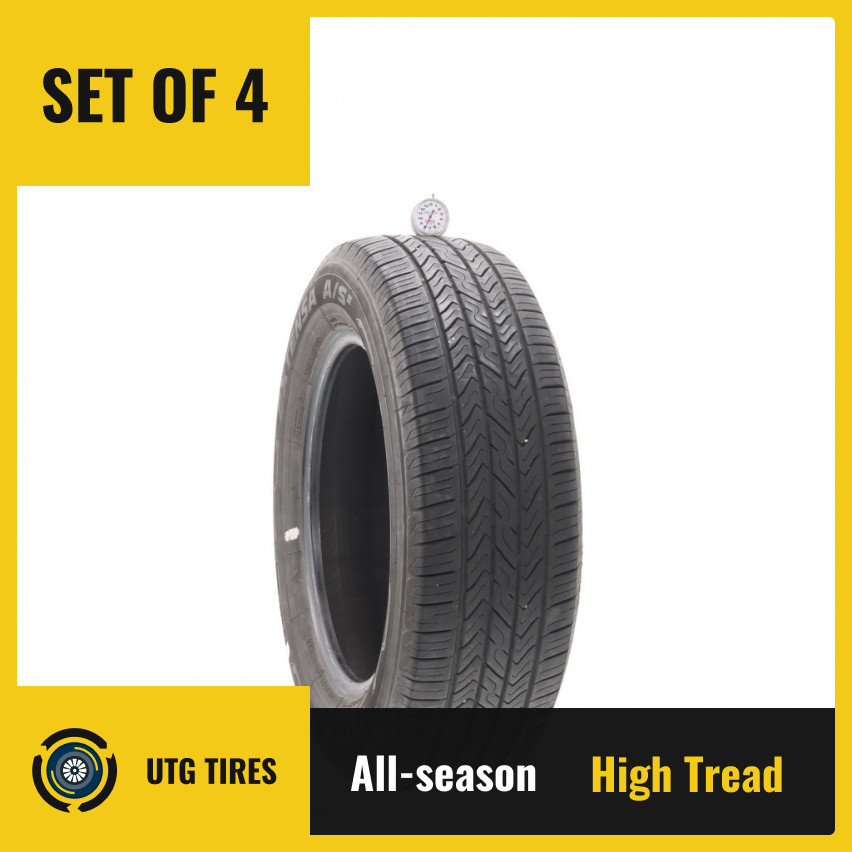 Set of (4) Used 225/65R17 Toyo Extensa A/S II 102H – 8-10/32