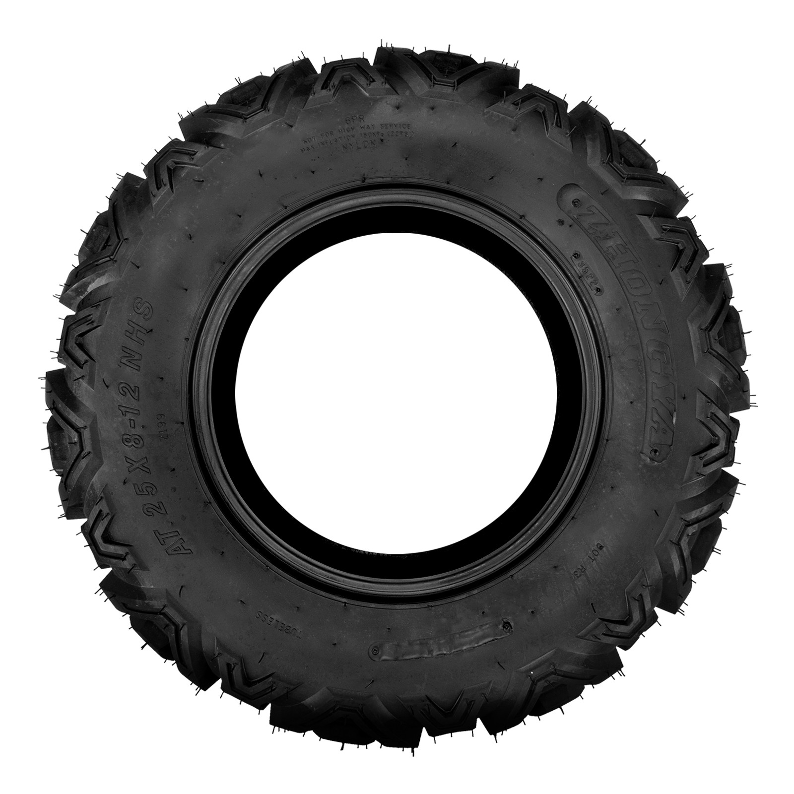 1pc 25×8-12 ATV Tire 6ply All Terrain