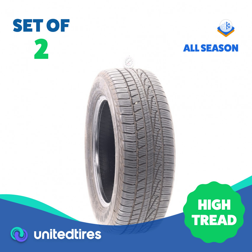 Set of (2) Used 225/60R17 Goodyear Assurance WeatherReady 99H – 8.5/32