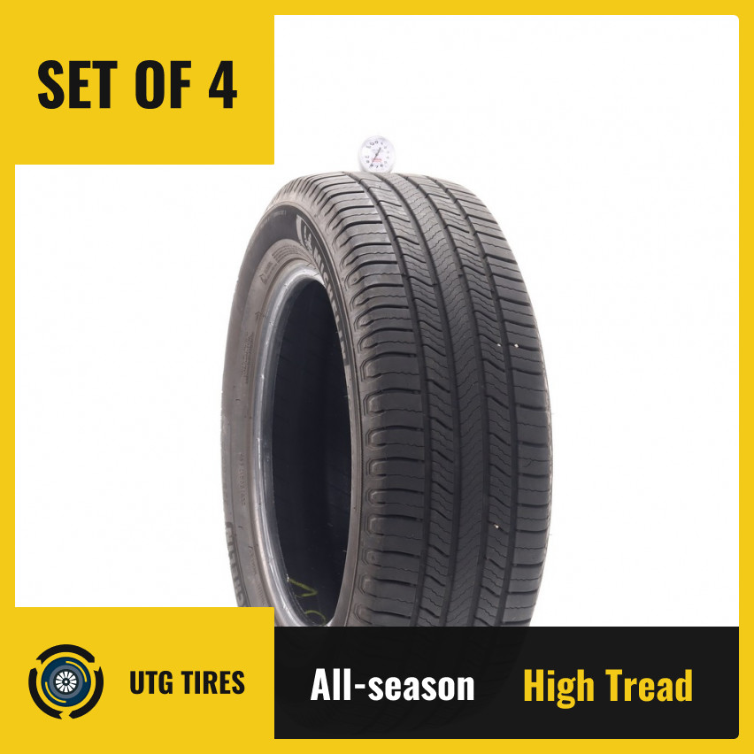 Set of (4) Used 225/60R17 Michelin Defender 2 99H – 8-9/32