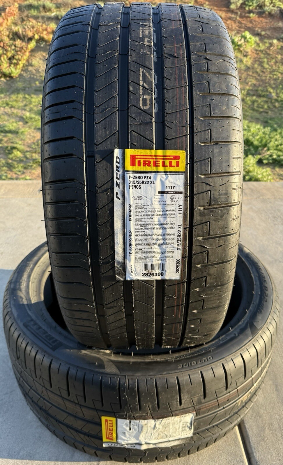 SET of TWO BRAND NEW 315/35R22 111Y Pirelli P Zero PZ4 Sport PNCS BMW X7 Tires