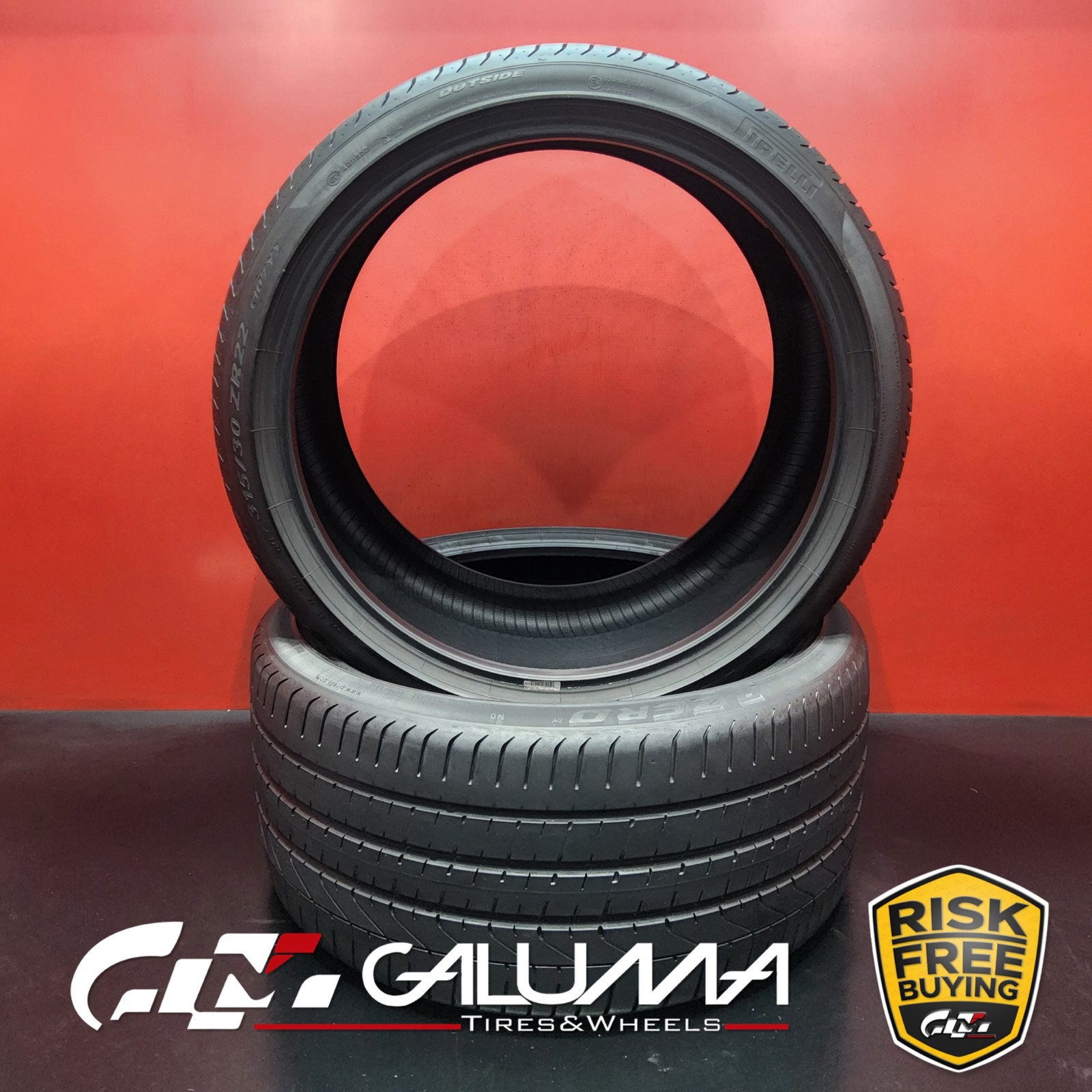 Set of 2 Tires Pirelli P Zero XL 315/30ZR22 315/30/22 3153022 No Repairs #89524