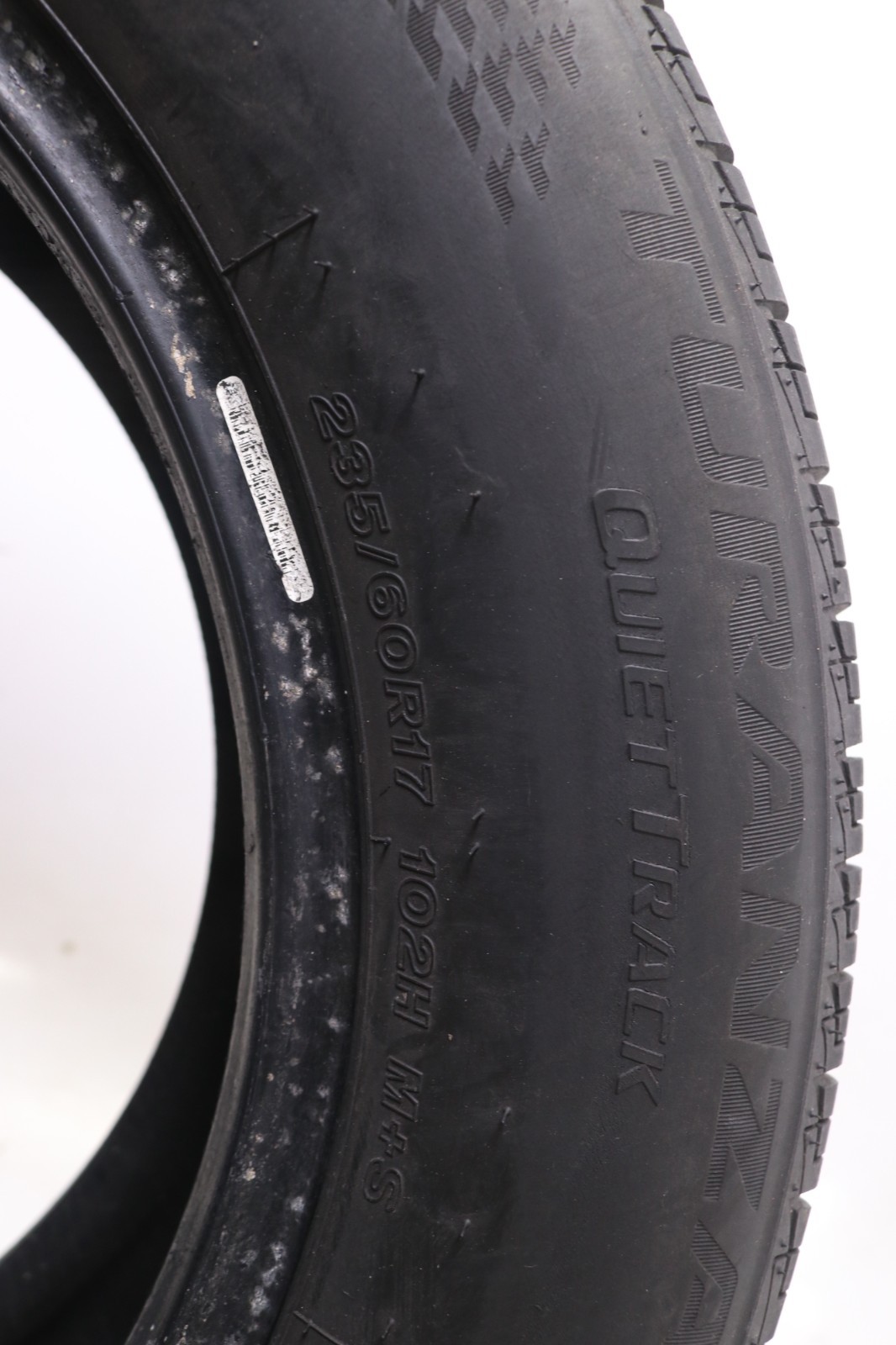 Set of 2 Used 235/60R17 Bridgestone Turanza Quiet Track – 102H – 6.5-7/32