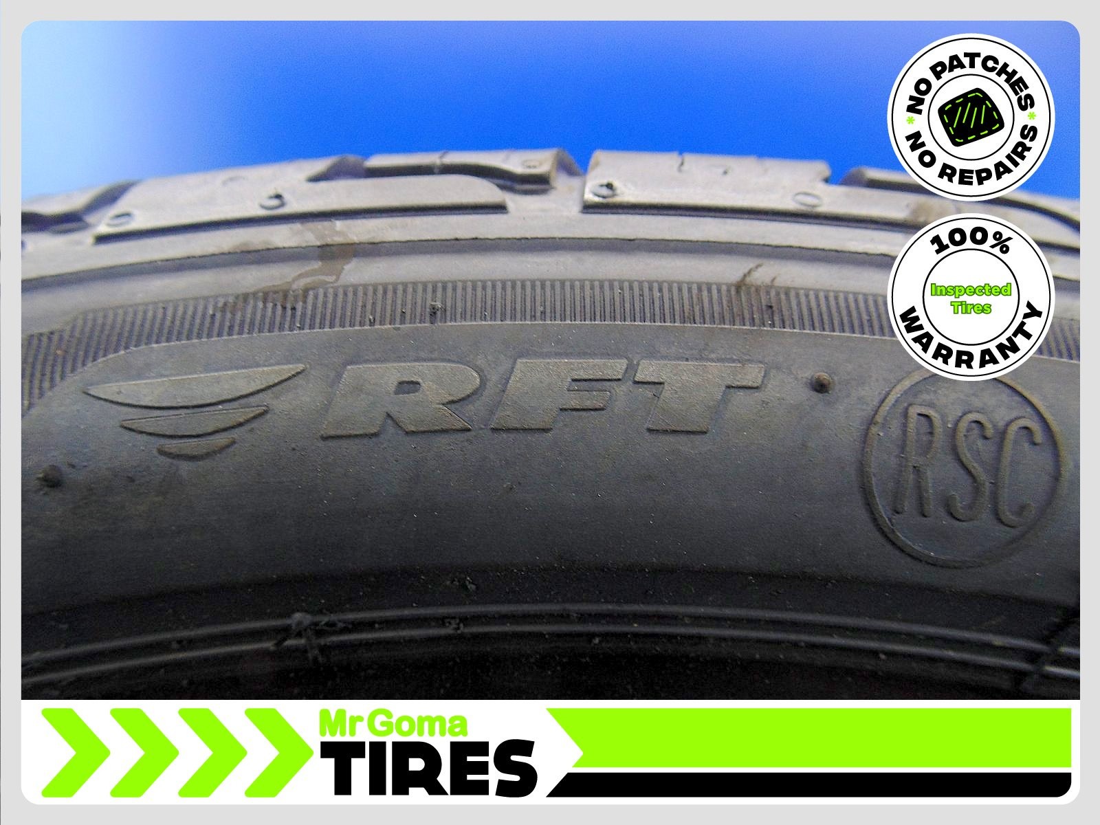 2 225/40R19 USED TIRE BRIDGESTONE TURANZA LS100 RSC RFT XL 7.3/32 TREAD 93H