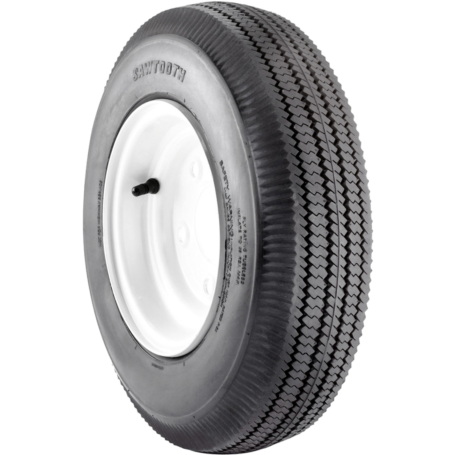 Tire Airloc Sawtooth Rib 4.10/3.5-6 Load 4 Ply Lawn & Garden