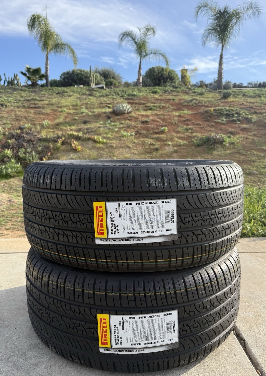 TWO NEW 265/40R21 Pirelli Scorpion Zero A/S MOE-S Run Flat RFT ELECT PNCS Tires