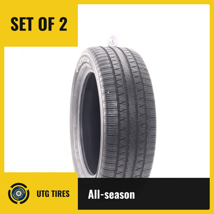 Set of (2) Used 235/55R19 Hankook Optimo H725 101H – 6.5/32