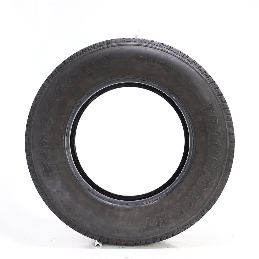 Set of (4) Used LT 245/70R17 Firestone Transforce HT 119/116R – 7-8.5/32