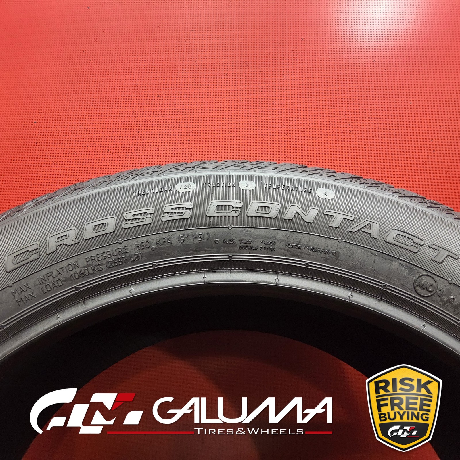 1 Tire LikeNEW Continental CrossContact LX Sport MO1 275/45R21 No Repairs #95558