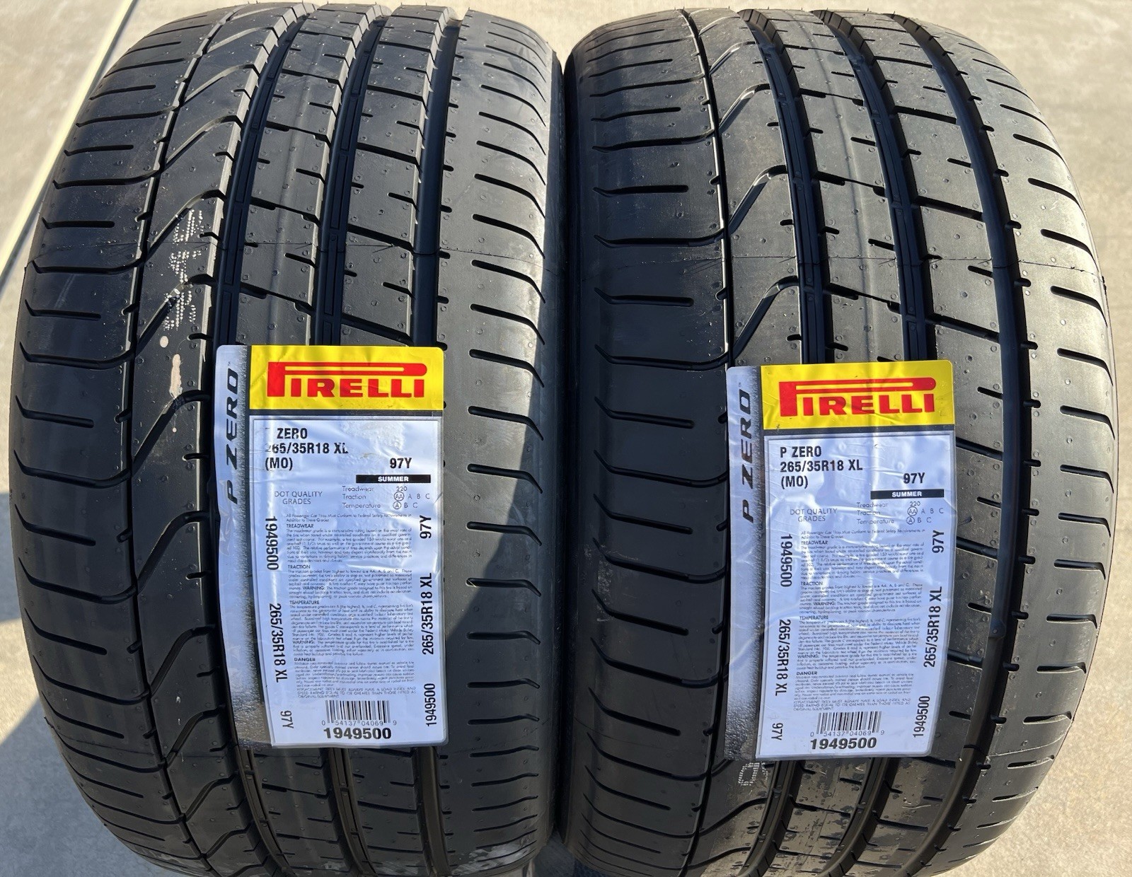 TWO BRAND NEW 265/35R18 97Y Pirelli P Zero Tires Like Michelin Pilot Sport 4S!