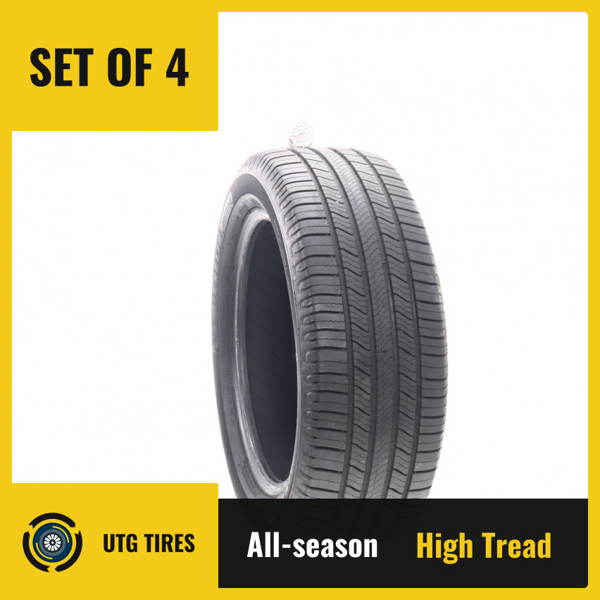 Set of (4) Used 245/55R19 Michelin Defender 2 107H – 9.5-11/32 (NU2E)