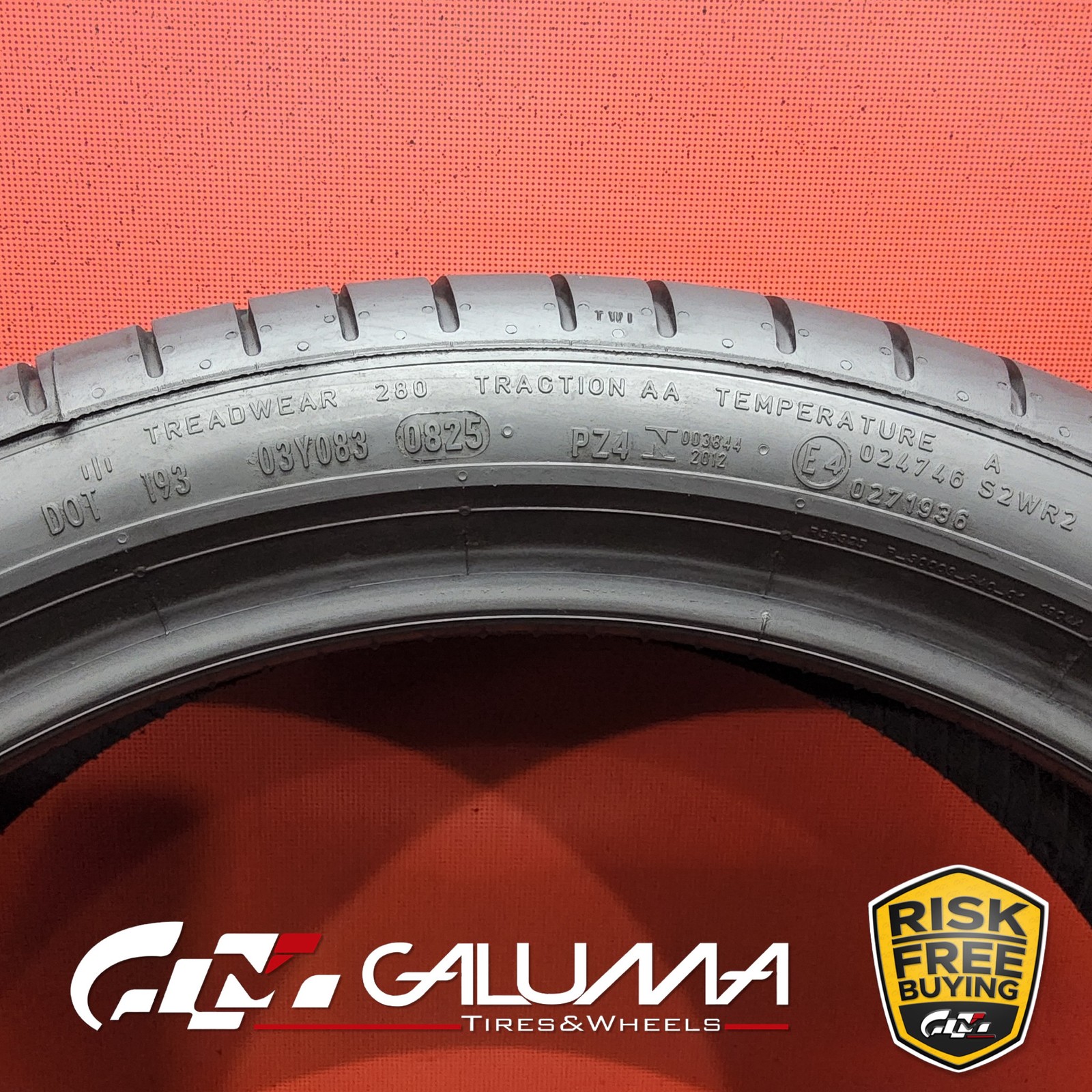 1 (One) Tire LikeNEW Pirelli P Zero PZ4 Run Flat MOE XL 255/35R19 No Patch 93558