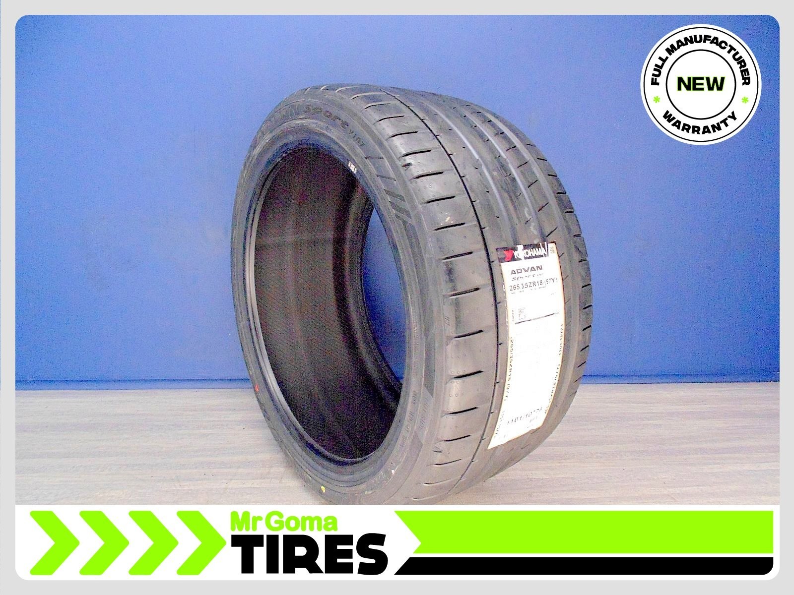 1 BRAND NEW YOKOHAMA ADVAN SPORT V107 XL 265/35ZR18 TIRES 97Y 2653518